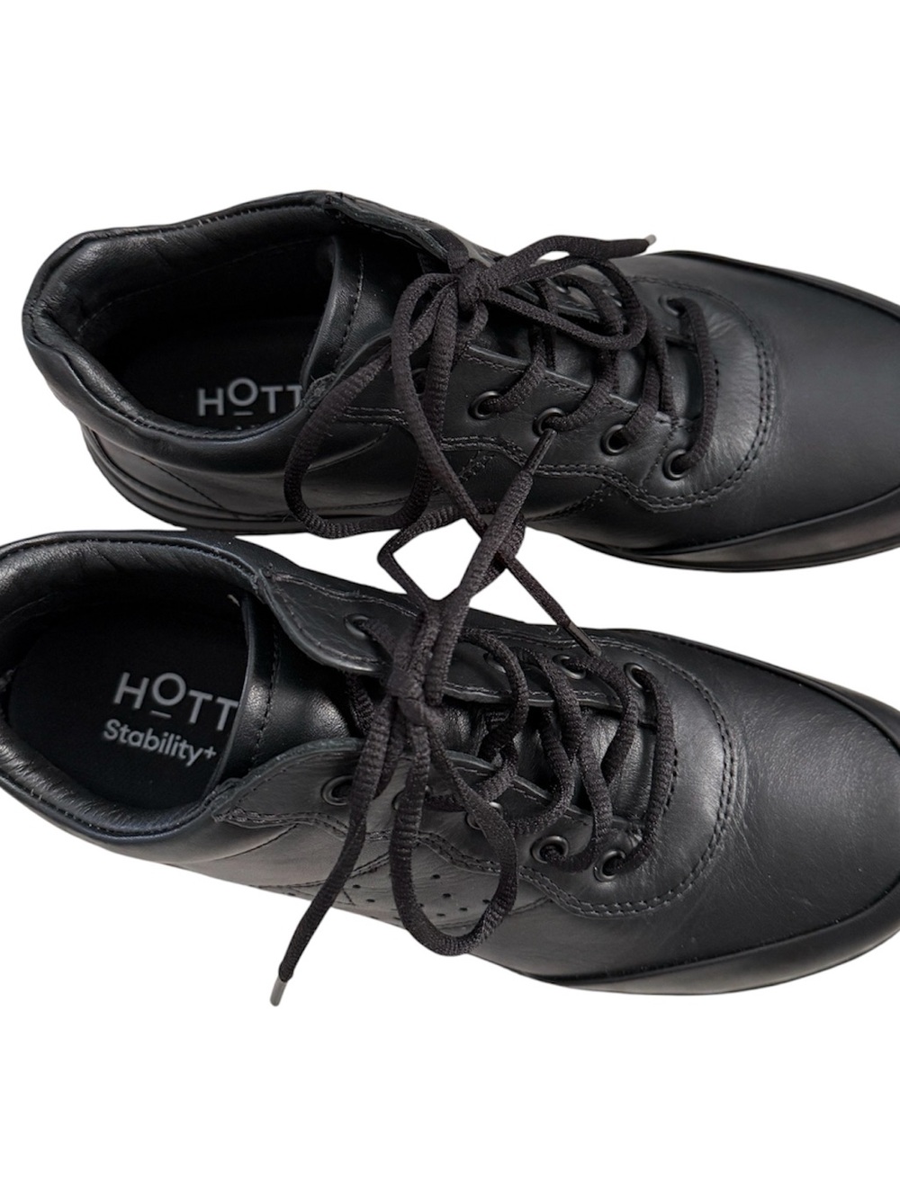 Hotter Women Black Croc Leather Trainers Sneakers   Size UK 5 US 7.5